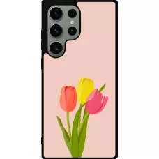 Samsung Galaxy S23 Ultra Case Hülle - Silikon schwarz Spring 23 tulip trio