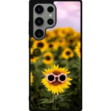 Samsung Galaxy S23 Ultra Case Hülle - Silikon schwarz Sunflower with glasses Spring 2026