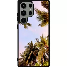 Samsung Galaxy S23 Ultra Case Hülle - Silikon schwarz Summer 2023 palm tree vibe