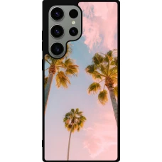 Samsung Galaxy S23 Ultra Case Hülle - Silikon schwarz Summer 2025 Palmiers