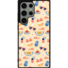 Samsung Galaxy S23 Ultra Case Hülle - Silikon schwarz Pattern Summer 2026