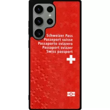 Samsung Galaxy S23 Ultra Case Hülle - Silikon schwarz Swiss Passport