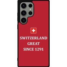 Coque Samsung Galaxy S23 Ultra - Silicone rigide noir Switzerland Great Since 1291