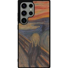 Samsung Galaxy S23 Ultra Case Hülle - Silikon schwarz Kunstbild - Der Schrei - Edvard Munch