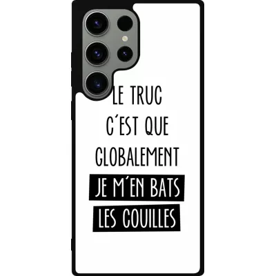 Coque Samsung Galaxy S23 Ultra - Silicone rigide noir Le truc globalement bats les couilles