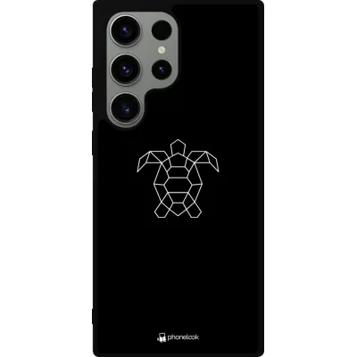 Coque Samsung Galaxy S23 Ultra - Silicone rigide noir Turtles lines on black