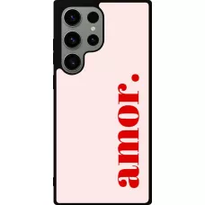 Samsung Galaxy S23 Ultra Case Hülle - Silikon schwarz Valentine 2024 amor