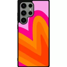 Coque Samsung Galaxy S23 Ultra - Silicone rigide noir Valentine 2024 heart gradient
