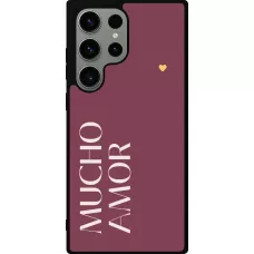 Samsung Galaxy S23 Ultra Case Hülle - Silikon schwarz Valentine 2024 mucho amor rosado