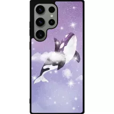 Samsung Galaxy S23 Ultra Case Hülle - Silikon schwarz Whale in sparking stars
