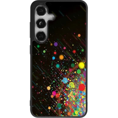 Samsung Galaxy S24 Case Hülle - Silikon schwarz Abstract Bubble Lines