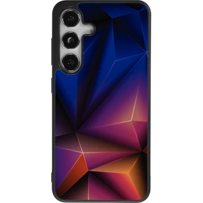 Coque Samsung Galaxy S24 - Silicone rigide noir Abstract Triangles 