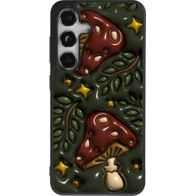 Coque Samsung Galaxy S24 - Silicone rigide noir Autumn 26 3D mushrooms