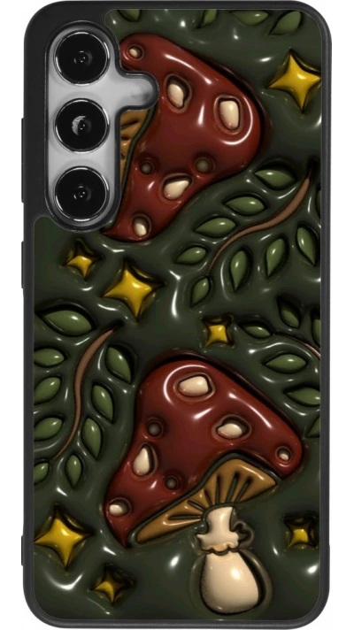 Coque Samsung Galaxy S24 - Silicone rigide noir Autumn 26 3D mushrooms
