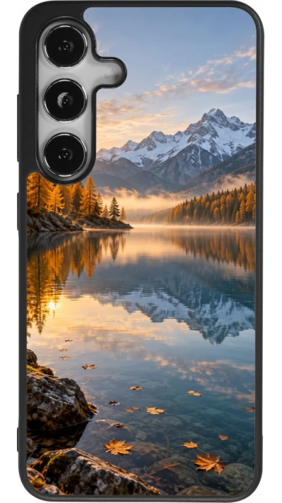 Coque Samsung Galaxy S24 - Silicone rigide noir Autumn 26 Autumn lake