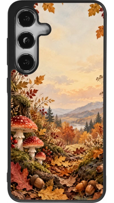 Coque Samsung Galaxy S24 - Silicone rigide noir Autumn 26 Illustrated Autumn