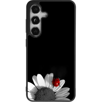 Coque Samsung Galaxy S24 - Silicone rigide noir Black and white Cox
