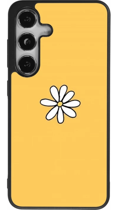 Coque Samsung Galaxy S24 - Silicone rigide noir Easter 2023 daisy