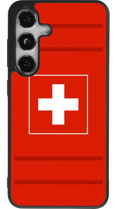 Coque Samsung Galaxy S24 - Silicone rigide noir Euro 2020 Switzerland