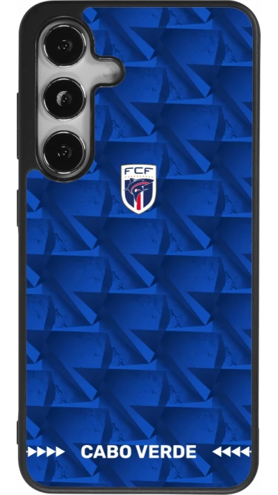 Samsung Galaxy S24 Case Hülle - Silikon schwarz Kap Verde 2026 personalisierbares Fussballtrikot
