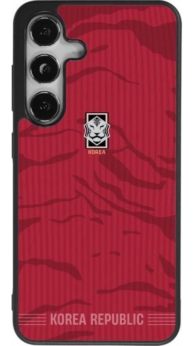 Samsung Galaxy S24 Case Hülle - Silikon schwarz Südkorea 2026 personalisierbares Fussballtrikot