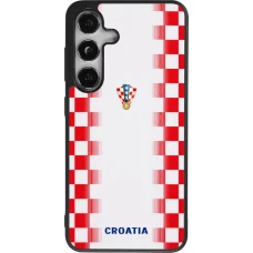 Samsung Galaxy S24 Case Hülle - Silikon schwarz Kroatien 2026 personalisierbares Fussballtrikot