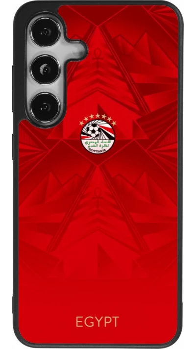 Coque Samsung Galaxy S24 - Silicone rigide noir Maillot de football Égypte 2026 personnalisable