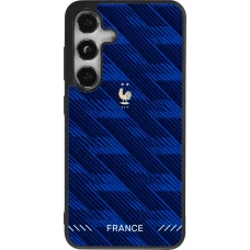 Coque Samsung Galaxy S24 - Silicone rigide noir Maillot de football France 2026 personnalisable