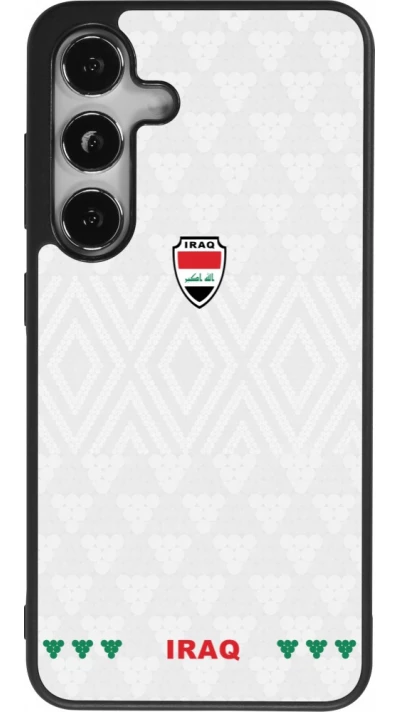 Samsung Galaxy S24 Case Hülle - Silikon schwarz Irak 2026 personalisierbares Fussballtrikot