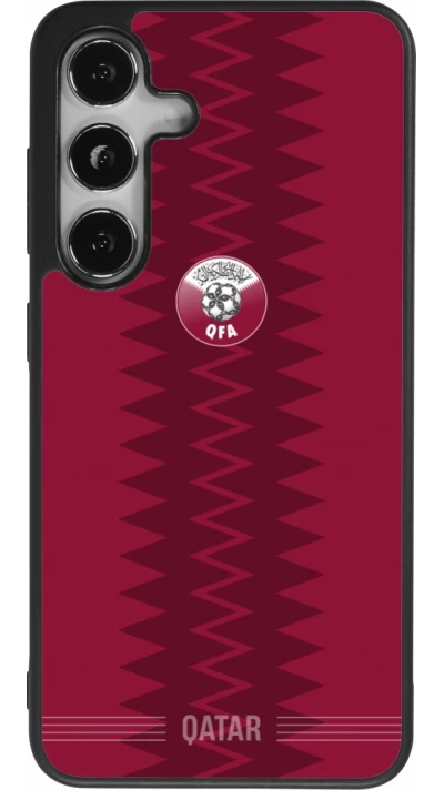 Samsung Galaxy S24 Case Hülle - Silikon schwarz Qatar 2026 personalisierbares Fussballtrikot