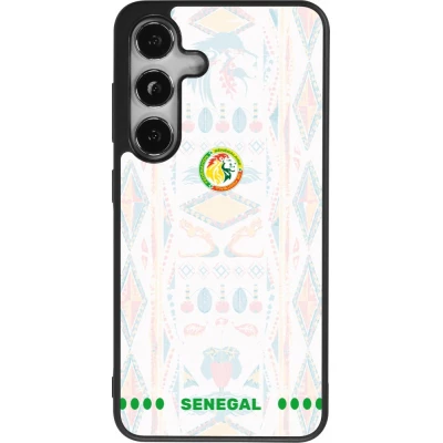 Coque Samsung Galaxy S24 - Silicone rigide noir Maillot de football Sénégal 2026 personnalisable