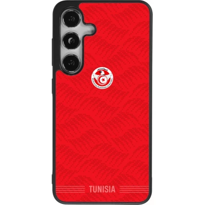 Coque Samsung Galaxy S24 - Silicone rigide noir Maillot de football Tunisie 2026 personnalisable