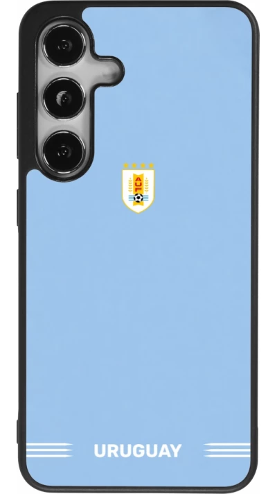 Samsung Galaxy S24 Case Hülle - Silikon schwarz Uruguay 2026 personalisierbares Fussballtrikot