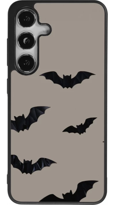 Coque Samsung Galaxy S24 - Silicone rigide noir Halloween 2026 Bats