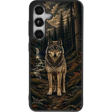 Samsung Galaxy S24 Case Hülle - Silikon schwarz Linocut Wold