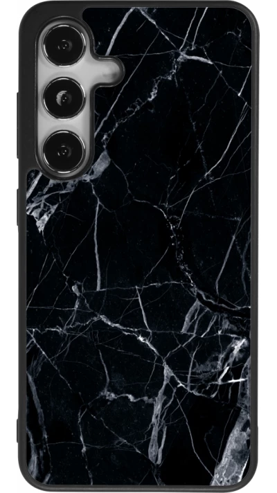 Samsung Galaxy S24 Case Hülle - Silikon schwarz Marble Black 01