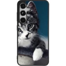 Coque Samsung Galaxy S24 - Silicone rigide noir Meow 23