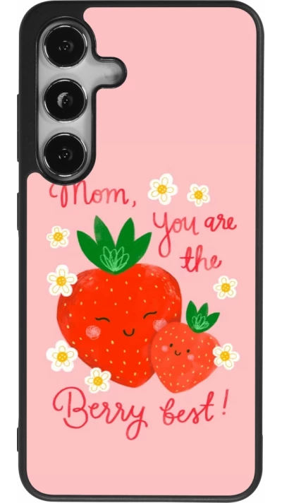 Samsung Galaxy S24 Case Hülle - Silikon schwarz Mom 2026 Berry best