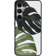 Samsung Galaxy S24 Case Hülle - Silikon schwarz Monstera Plant