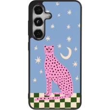 Samsung Galaxy S24 Case Hülle - Silikon schwarz Pink leopard with stars 2026