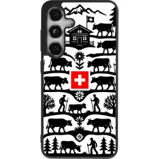 Coque Samsung Galaxy S24 - Silicone rigide noir Poya Suisse 3