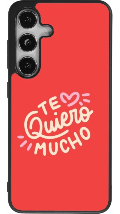 Samsung Galaxy S24 Case Hülle - Silikon schwarz Saint Valentines Day 26 Te quiero mucho