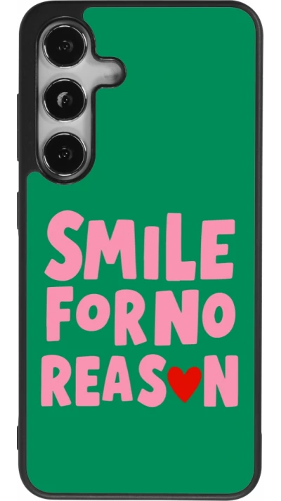 Samsung Galaxy S24 Case Hülle - Silikon schwarz Smile for no reason 2026