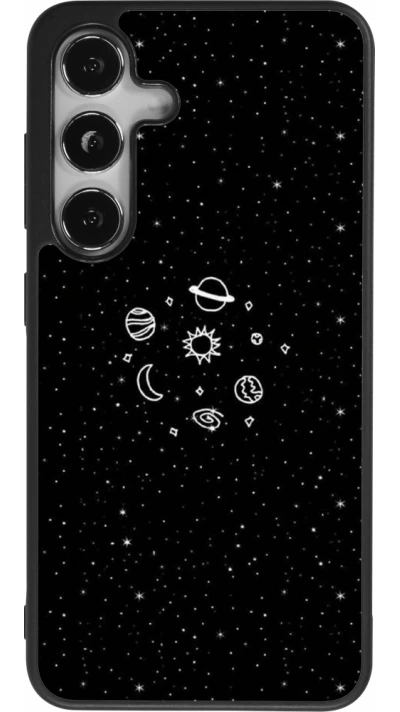 Samsung Galaxy S24 Case Hülle - Silikon schwarz Space Doodle