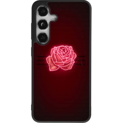 Coque Samsung Galaxy S24 - Silicone rigide noir Spring 23 neon rose