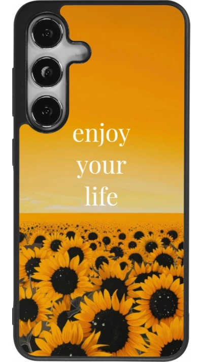Samsung Galaxy S24 Case Hülle - Silikon schwarz Summer 2026 Enjoy your life