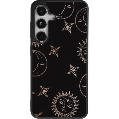 Coque Samsung Galaxy S24 - Silicone rigide noir Suns and Moons