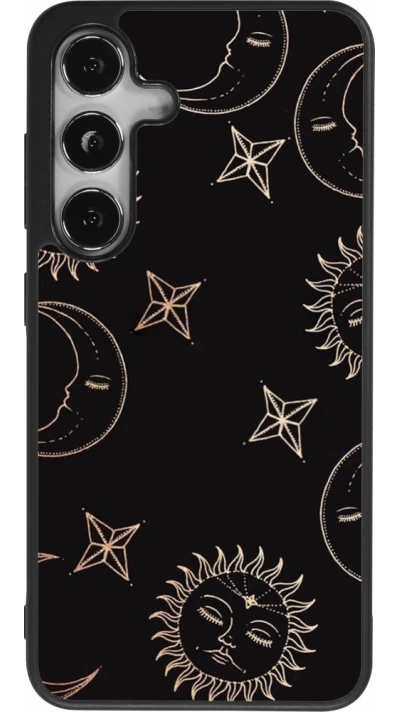 Samsung Galaxy S24 Case Hülle - Silikon schwarz Suns and Moons