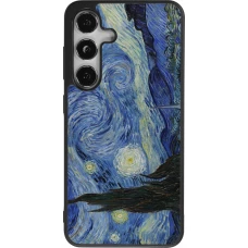 Samsung Galaxy S24 Case Hülle - Silikon schwarz Kunstbild - Sternennacht - Van Gogh