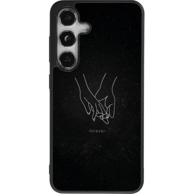 Samsung Galaxy S24 Case Hülle - Silikon schwarz Valentine 2023 hands forever